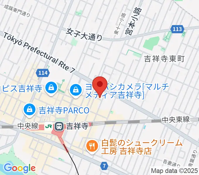 吉祥寺ichebeeの地図