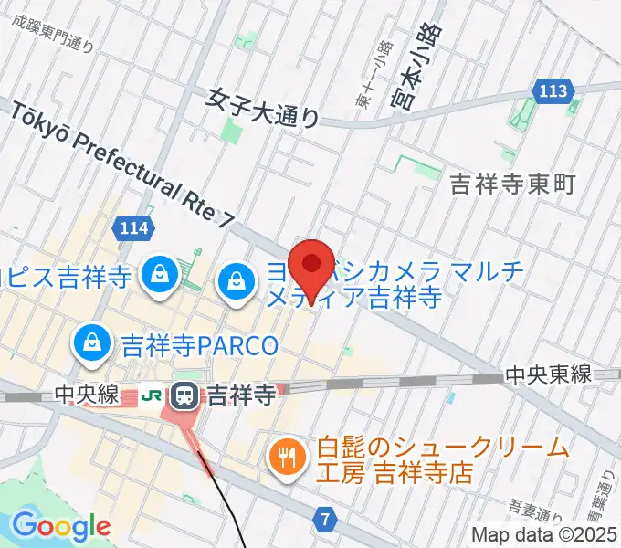 吉祥寺ichebeeの地図