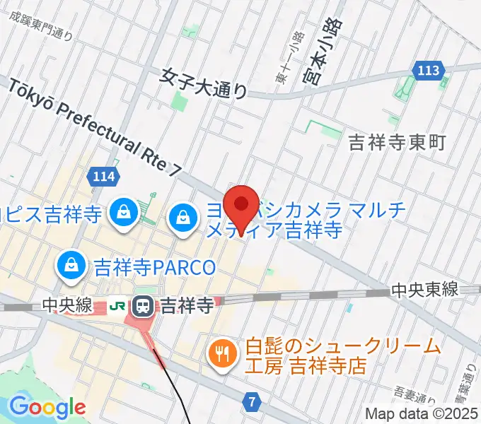 吉祥寺ichebeeの地図