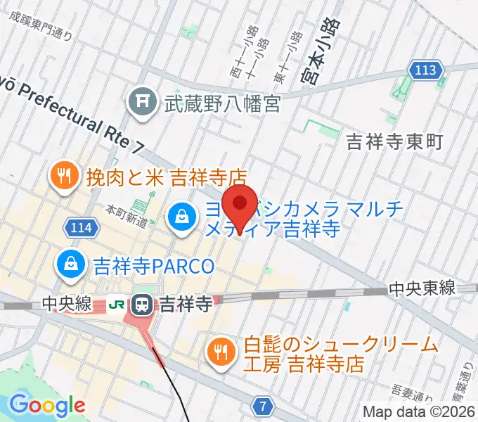 吉祥寺ichebeeの地図