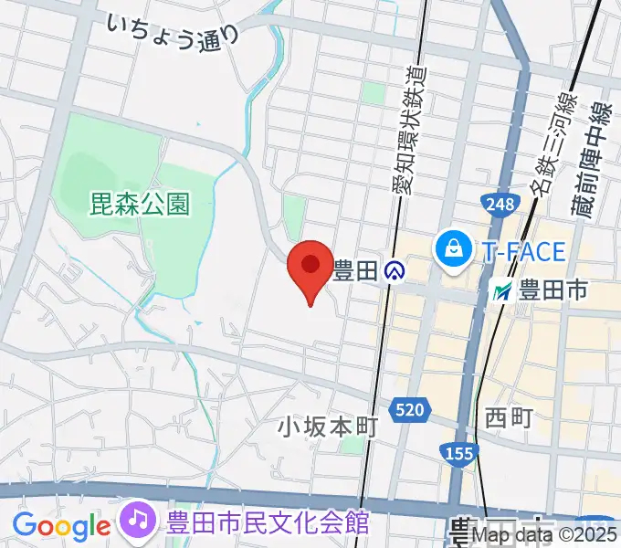 豊田産業文化センターの地図