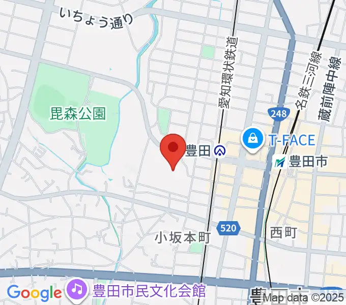 豊田産業文化センターの地図