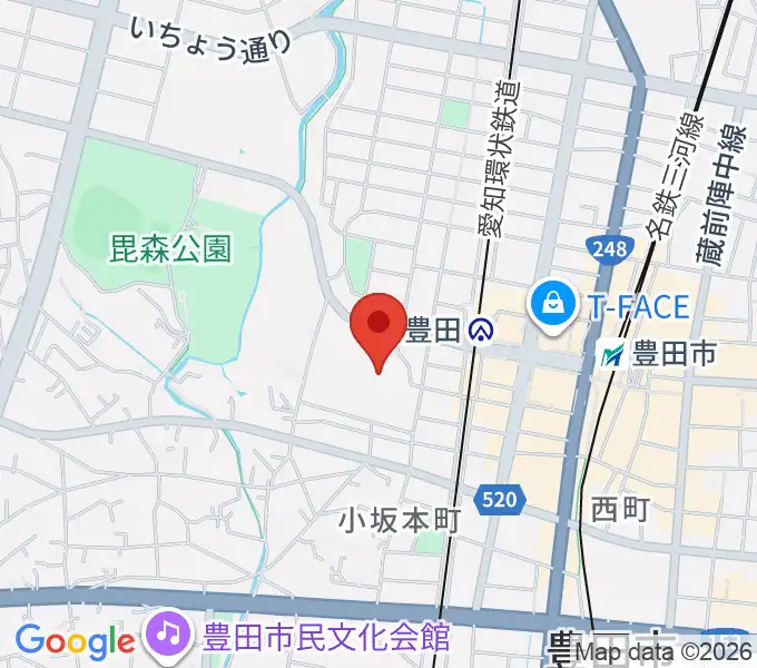 豊田産業文化センターの地図