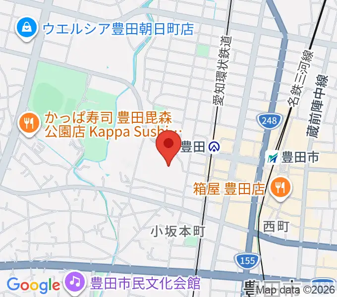 豊田産業文化センターの地図
