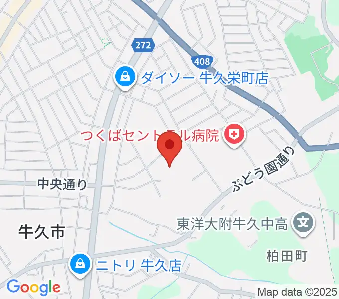 牛久市中央生涯学習センターの地図