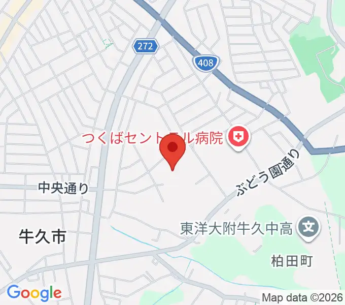 牛久市中央生涯学習センターの地図