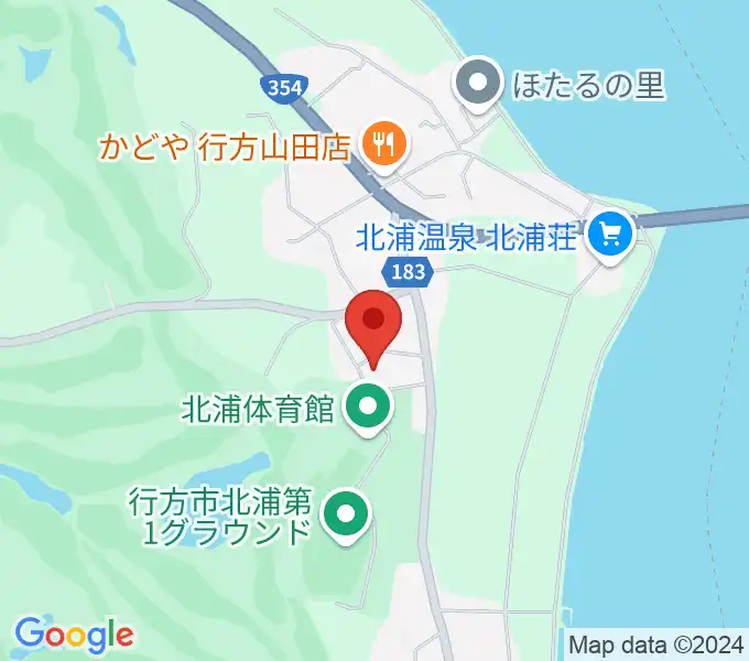 行方市文化会館の地図