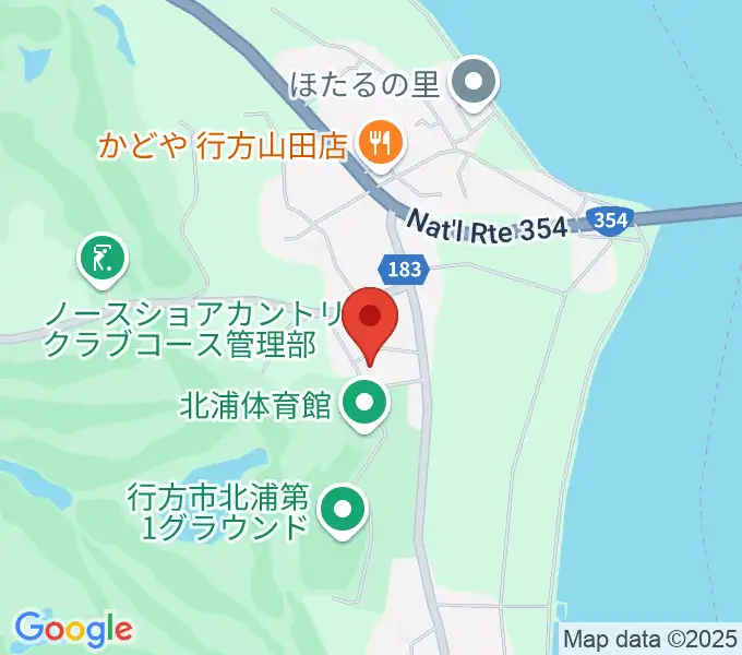 行方市文化会館の地図