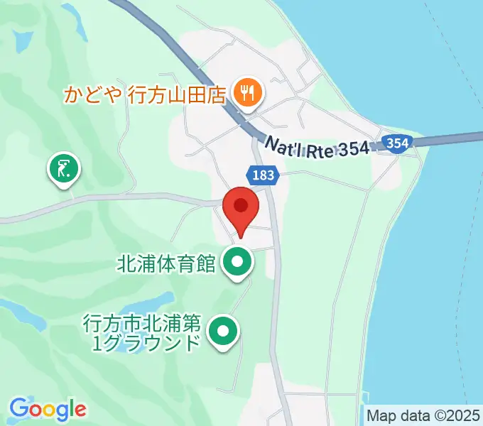 行方市文化会館の地図