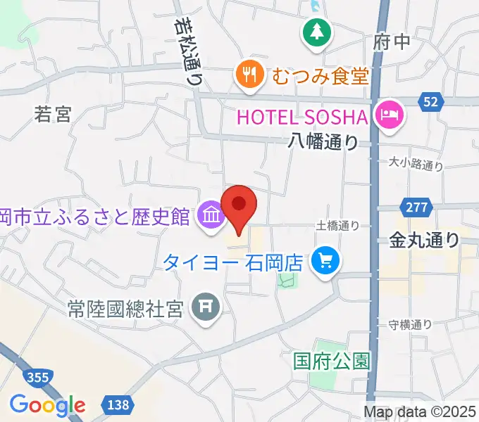 石岡市民会館の地図