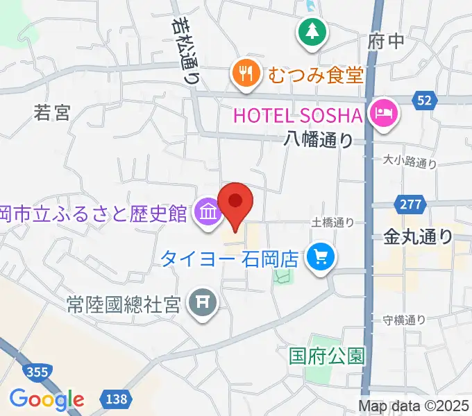 石岡市民会館の地図