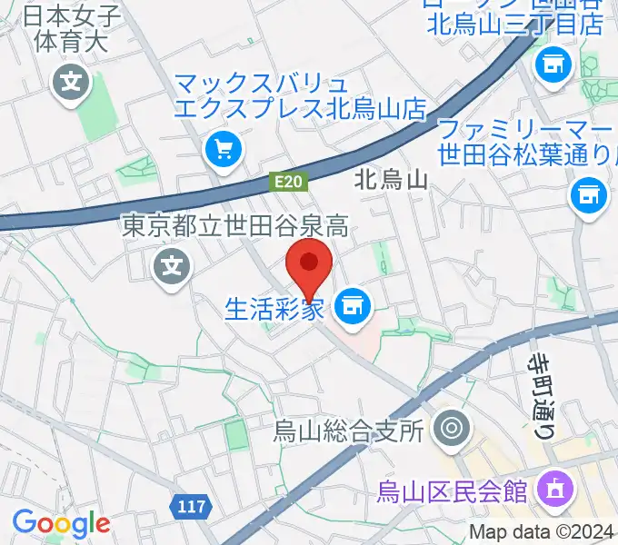 世田谷アールイーシースタジオの地図