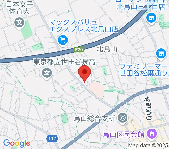 世田谷アールイーシースタジオの地図