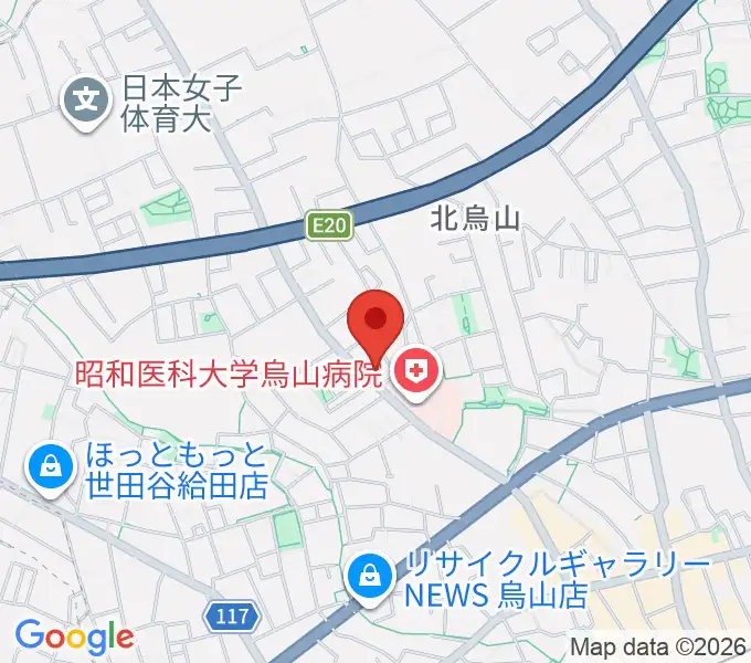 世田谷アールイーシースタジオの地図