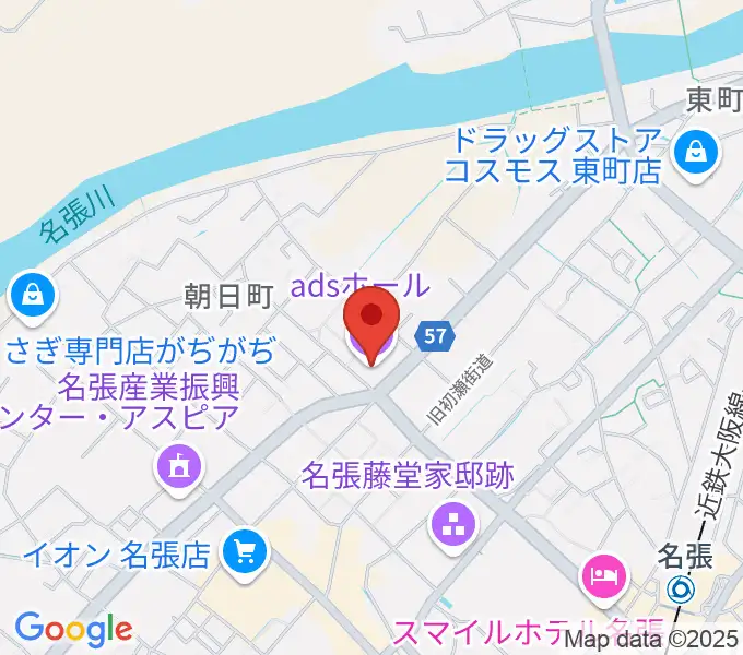 adsホールの地図
