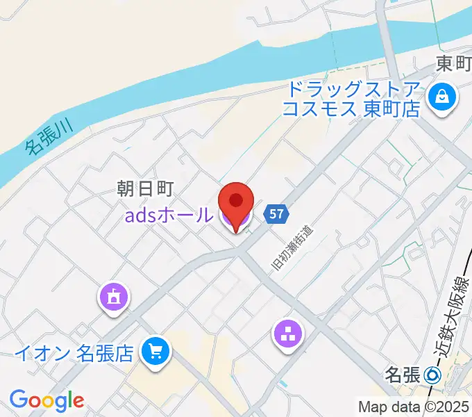 adsホールの地図