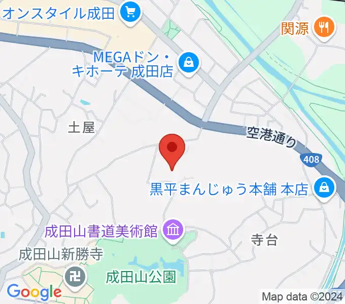 成田国際文化会館の地図