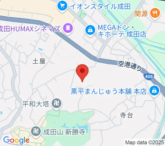 成田国際文化会館の地図
