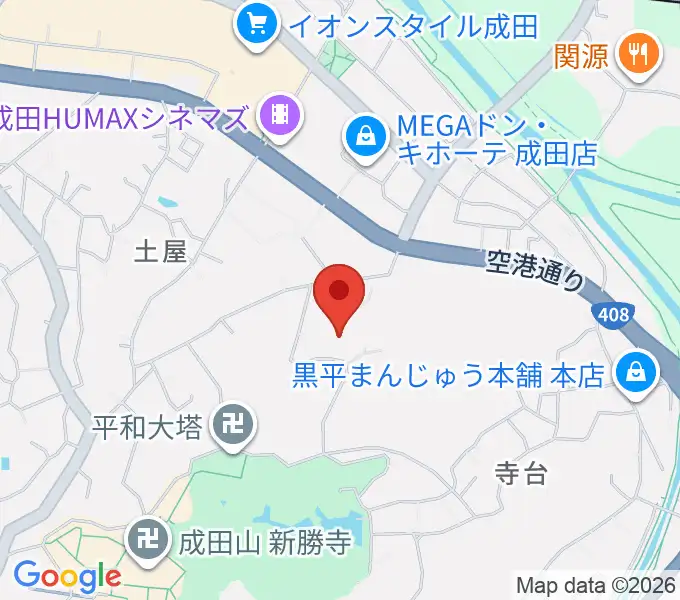 成田国際文化会館の地図