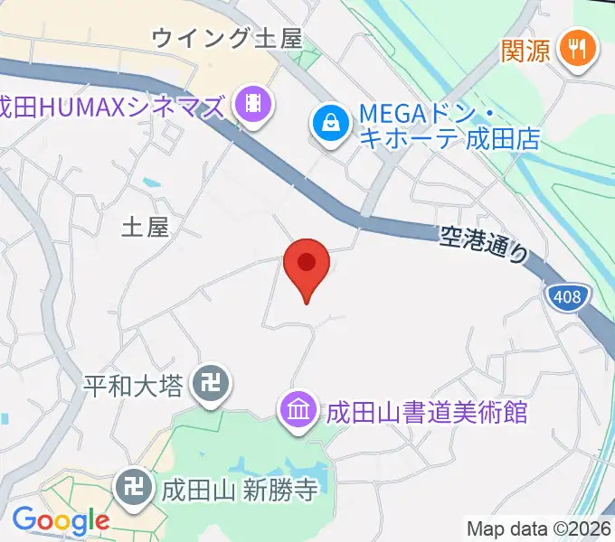 成田国際文化会館の地図