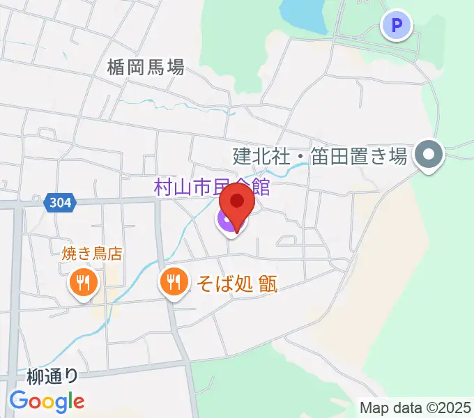 村山市民会館の地図
