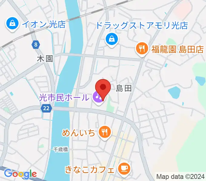 光市民ホールの地図