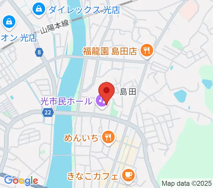 光市民ホールの地図