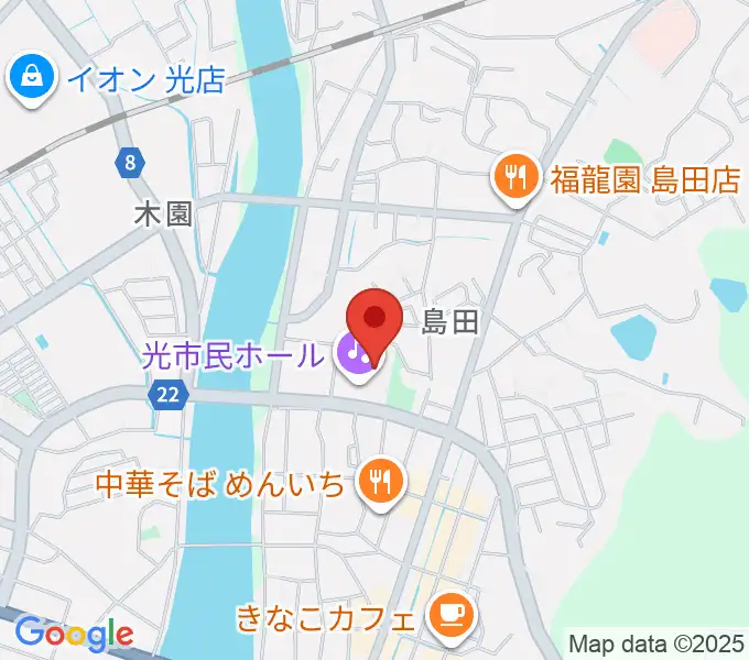 光市民ホールの地図