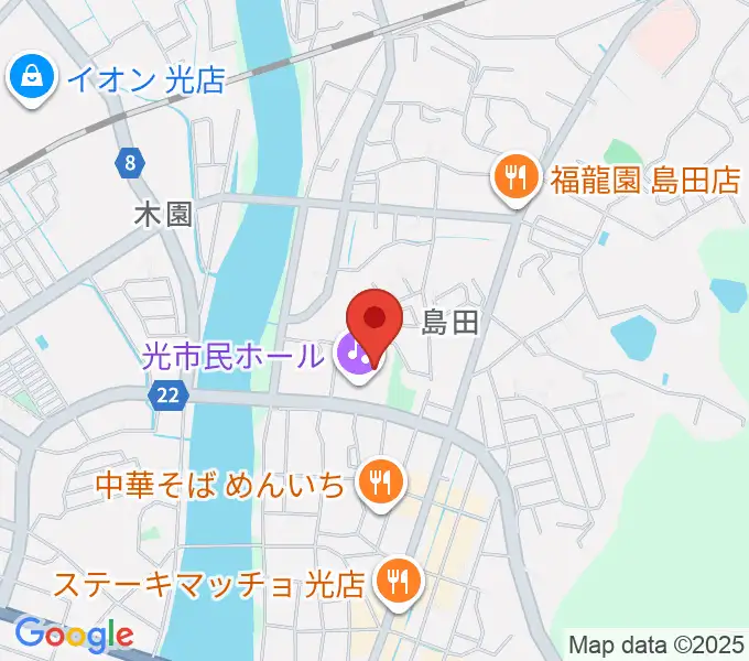 光市民ホールの地図
