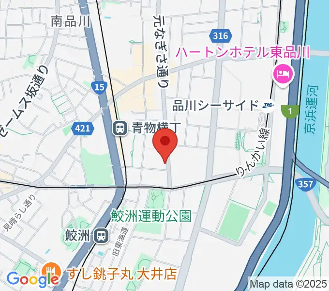 品川ハンビーホールの地図
