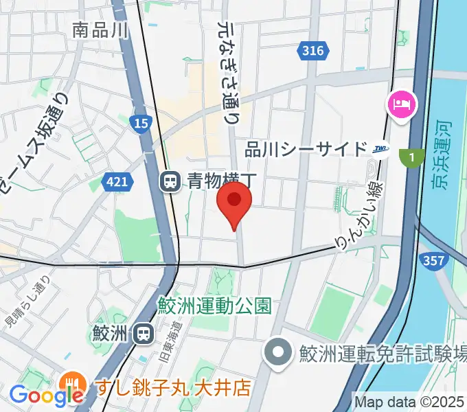 品川ハンビーホールの地図
