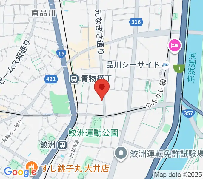 品川ハンビーホールの地図