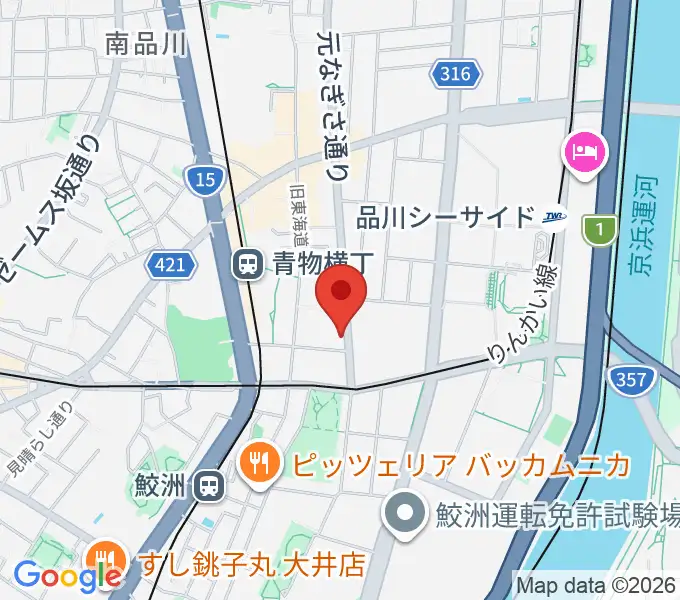 品川ハンビーホールの地図