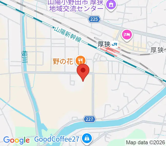 不二輸送機ホールの地図