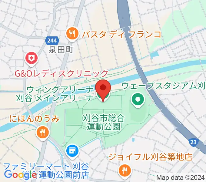 ウィングアリーナ刈谷の地図