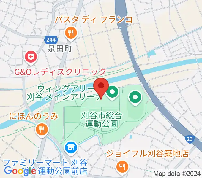 ウィングアリーナ刈谷の地図