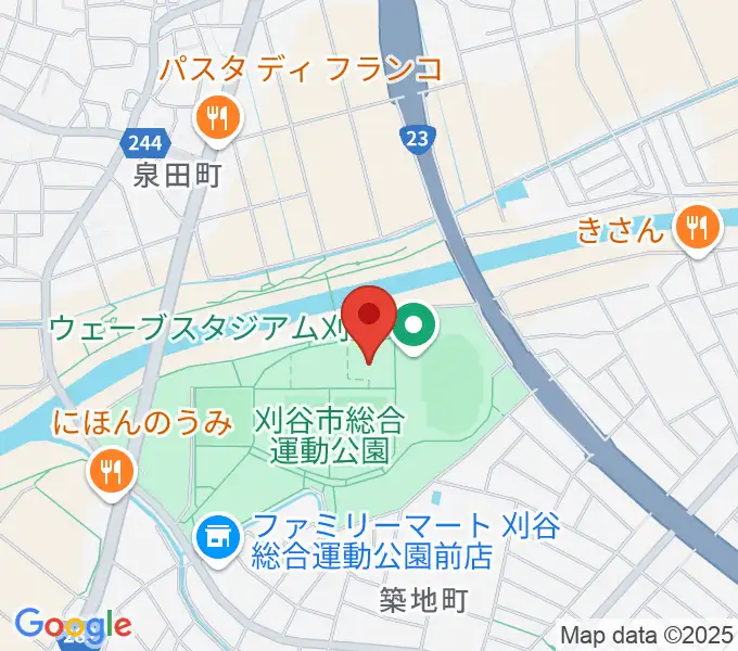 ウィングアリーナ刈谷の地図