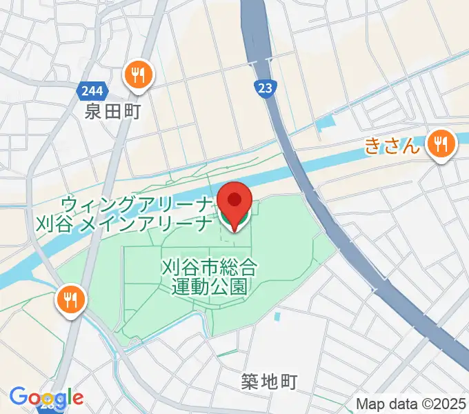 ウィングアリーナ刈谷の地図