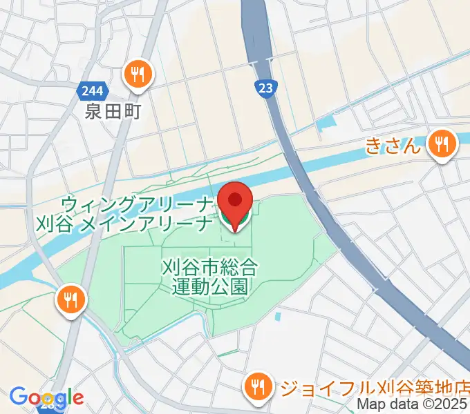 ウィングアリーナ刈谷の地図