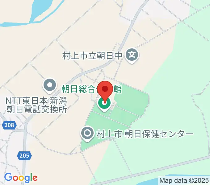 村上市総合文化会館の地図