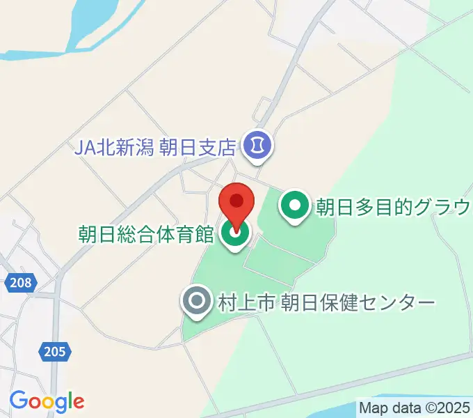 村上市総合文化会館の地図
