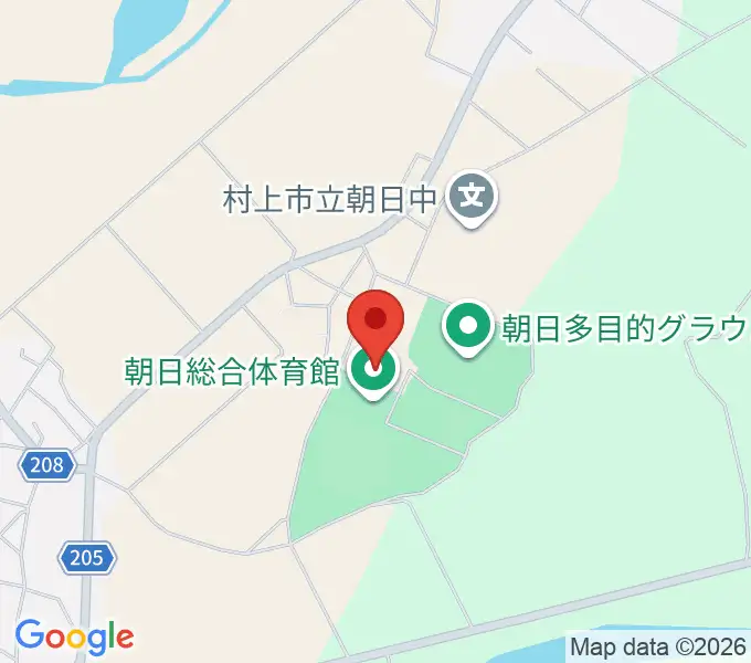 村上市総合文化会館の地図