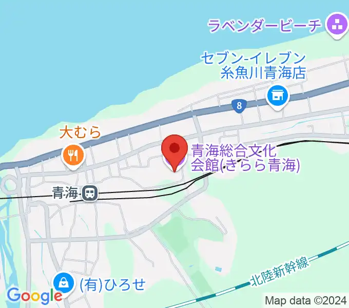 青海総合文化会館 きらら青海の地図