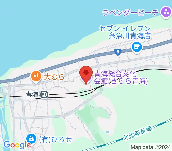 青海総合文化会館 きらら青海の地図