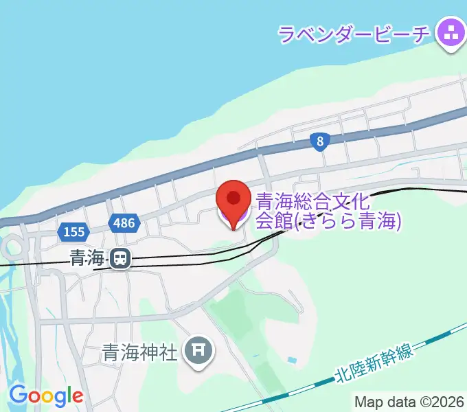 青海総合文化会館 きらら青海の地図