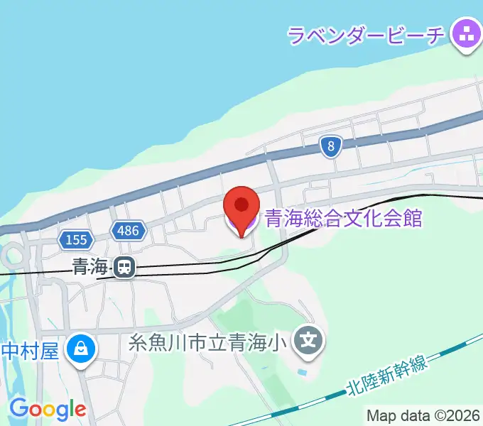 青海総合文化会館 きらら青海の地図