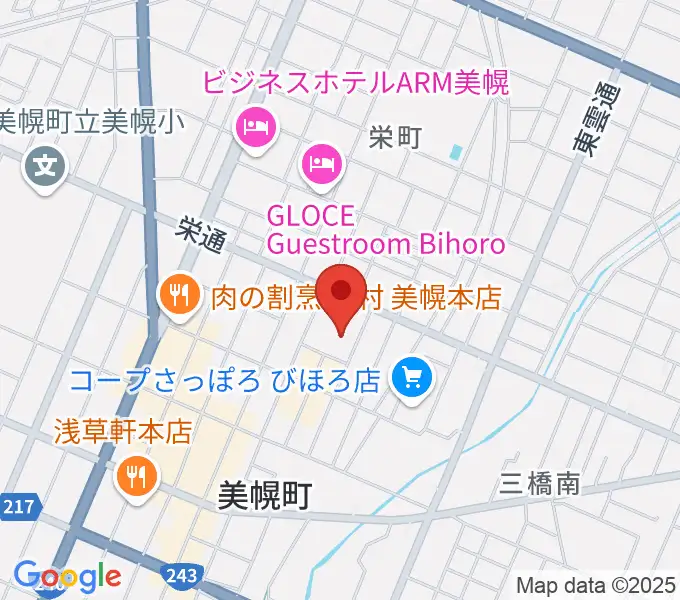 美幌町民会館びほーるの地図