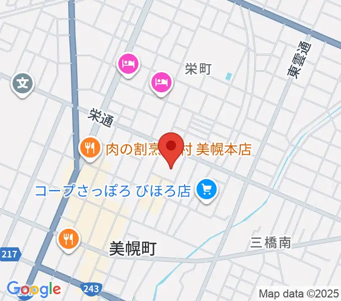 美幌町民会館びほーるの地図