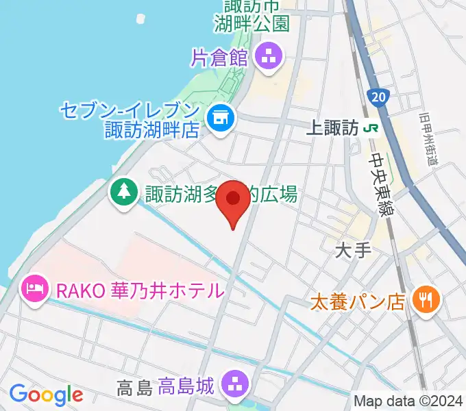 諏訪市文化センターの地図