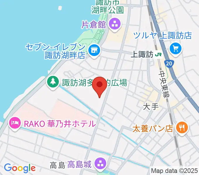 諏訪市文化センターの地図